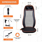 VISSCO BACK AND NECK RELAXER | ELECTRIC ROLLING MASSAGER WITH SEAT VIBRATION FOR LOWER BACK PAIN (BLACK)