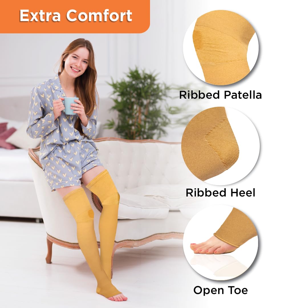 VISSCO MEDICAL COMPRESSION STOCKINGS (ABOVE KNEE) - BEIGE