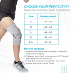 VISSCO KNEE WRAP WITH LOOP ELASTIC TECHNOCLOGY | GREY (SINGLE PIECE)
