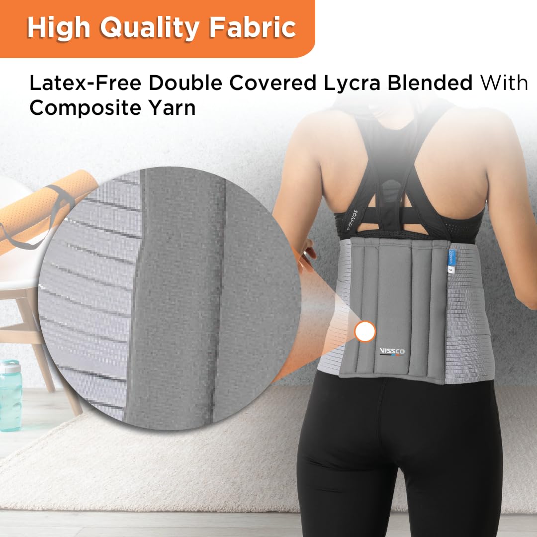 VISSCO LUMBO SACRAL BELT | SUPPORT LUMBAR SPINE (GREY)