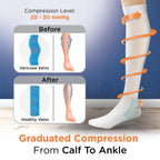 VISSCO ANTI-EMBOLISM - KNEE (LOWER INSPECTION HOLE) | MILD SUPPORT | IMPROVE BLOOD CIRCULATION