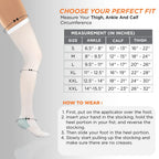VISSCO ANTI-EMBOLISM - THIGH (LOWER INSPECTION HOLE) | MILD SUPPORT| IMPROVE BLOOD CIRCULATION