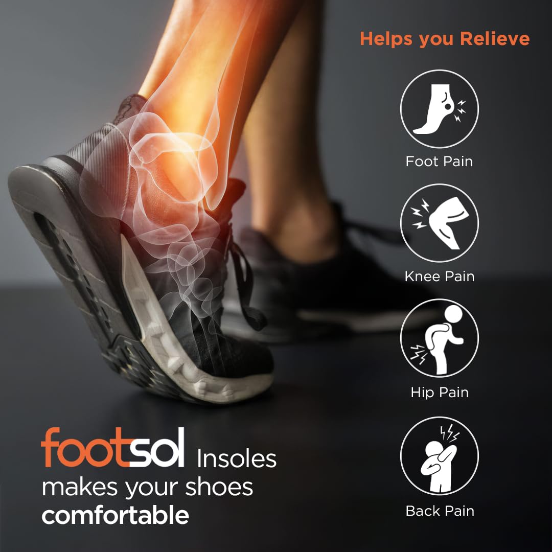 VISSCO FOOTSOL SHOE INSOLES FOR MEDIUM ARCH, INSOLES FOR HEEL PAIN, OVER PRONATION, FOOT PAIN, LEG PAIN.