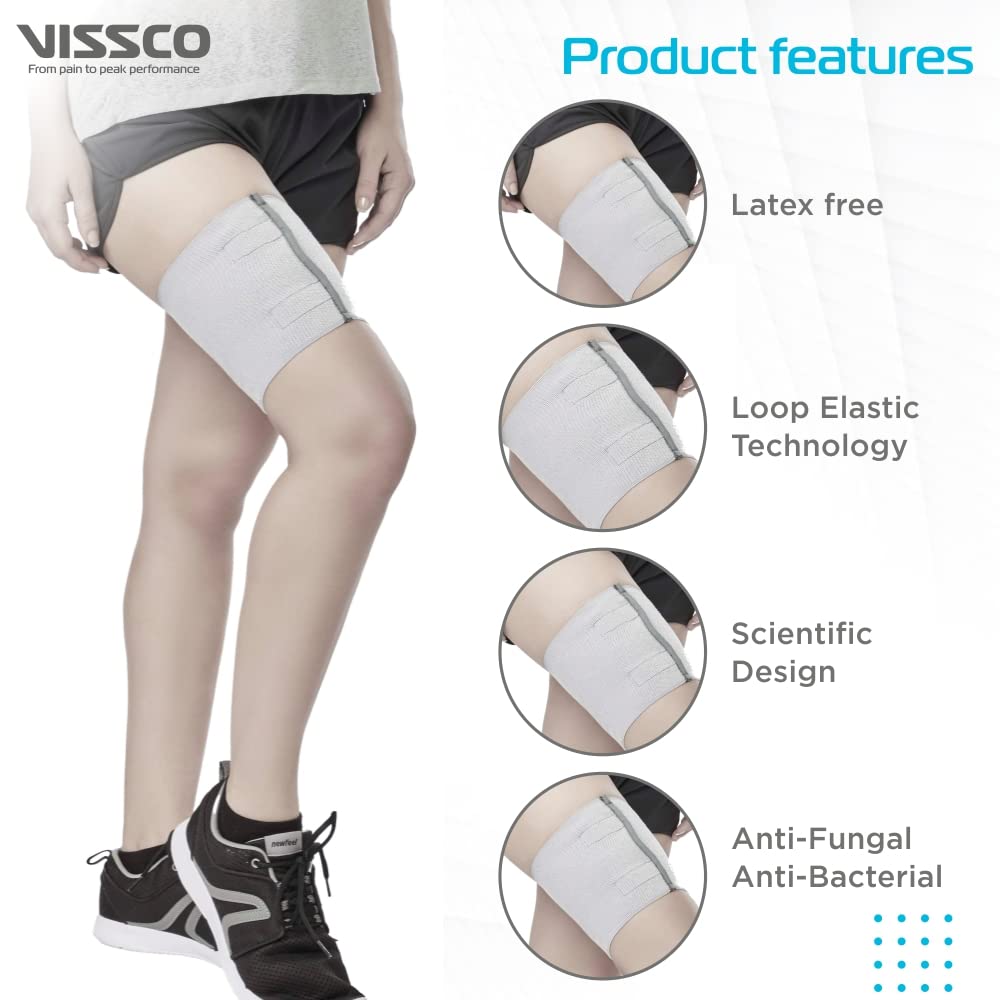 VISSCO LOOP ELASTIC SUPPORT (THIGH SUPPORT) - GREY