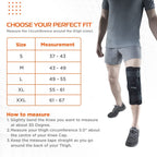 VISSCO KNEE STABLER - SHORT (14" BRACE) | IDEAL FIRM KNEE SUPPORT THAT LIMITS KNEE MOTION - BLACK