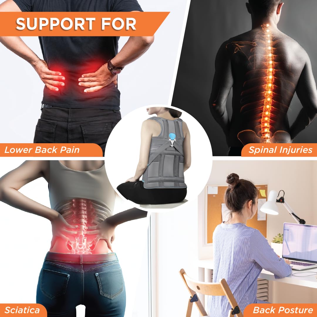 VISSCO DORSO LUMBAR SPINAL BRACE (TAYLOR BRACE) (GREY)