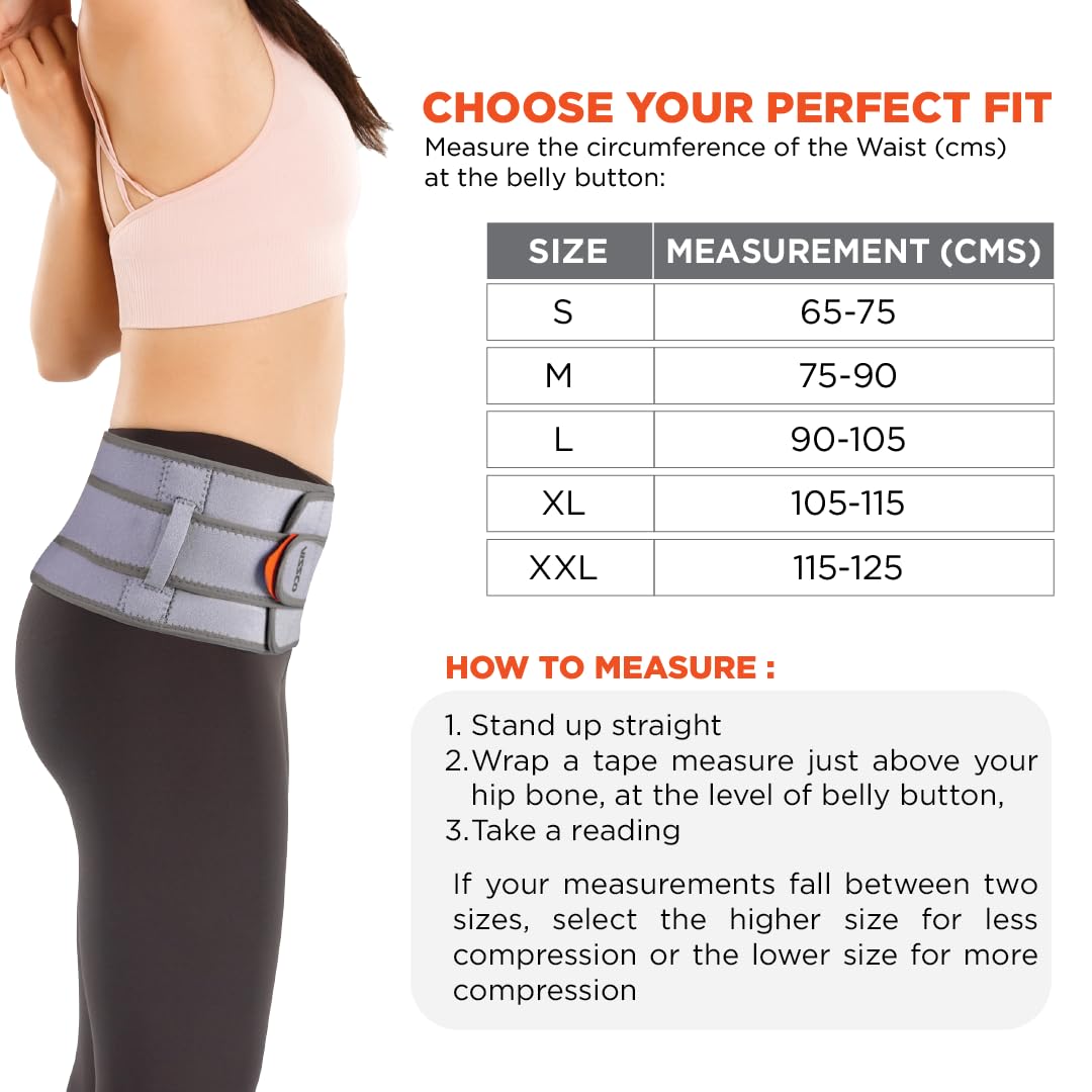 VISSCO NEOPRENE BACK SUPPORT BELT 6" SUPPORT THE LUMBAR SPINE