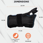 VISSCO WRIST BRACE WITH THUMB SUPPORT - BLACK