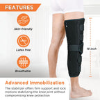 VISSCO KNEE STABLER - LONG (19" BRACE) | IDEAL FIRM KNEE SUPPORT THAT LIMITS KNEE MOTION- BLACK