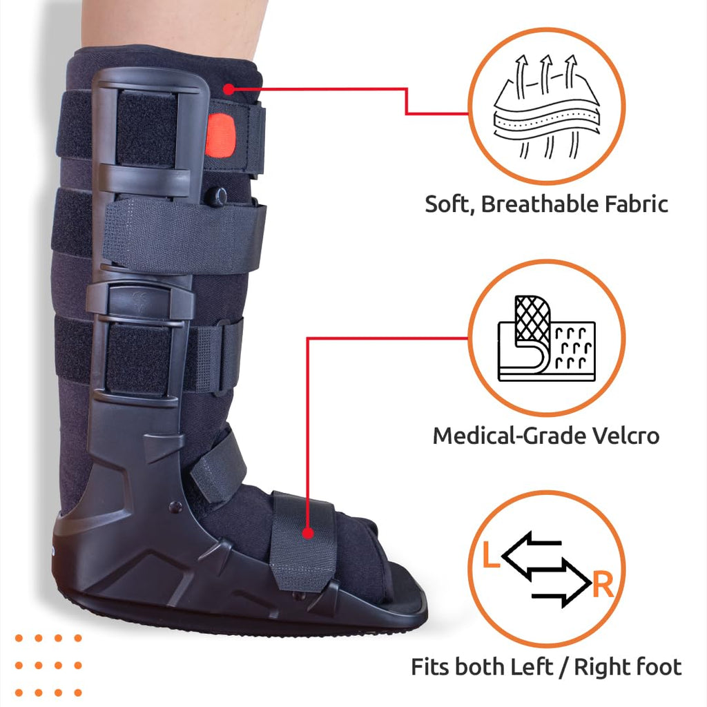 VISSCO PNEUMATIC WALKER BOOT (SINGLE PUSH BUTTON - LONG TYPE WITH 17" HEIGHT)