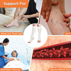 VISSCO ANTI-EMBOLISM - KNEE (MILD SUPPORT) | IMPROVES BLOOD CIRCULATION (WHITE)