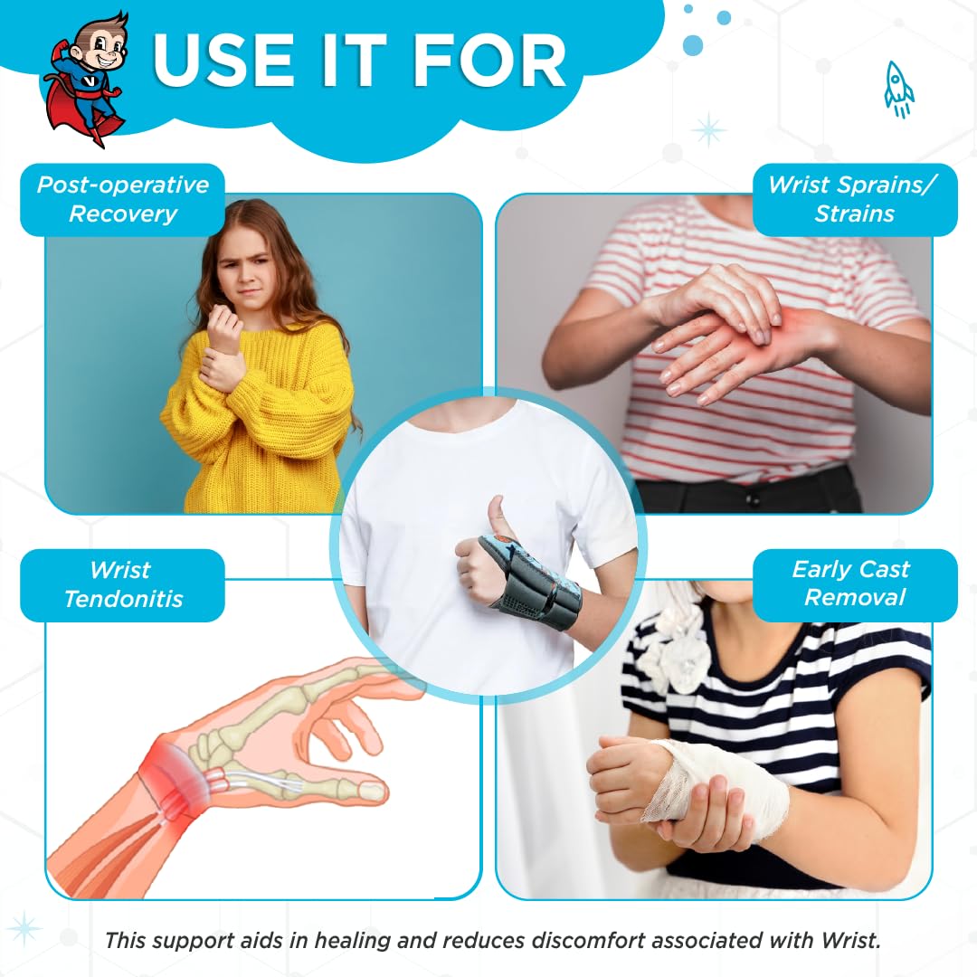 VISSCO CHAMP WRIST BRACE WITH SPLINT PROVIDES FIRM SUPPORT TO THE WRIST