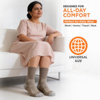VISSCO DIABETIC SOCKS | COMFORTABLE TO MINIMIZE PRESSURE ON LEGS AND FEETS (GREY)