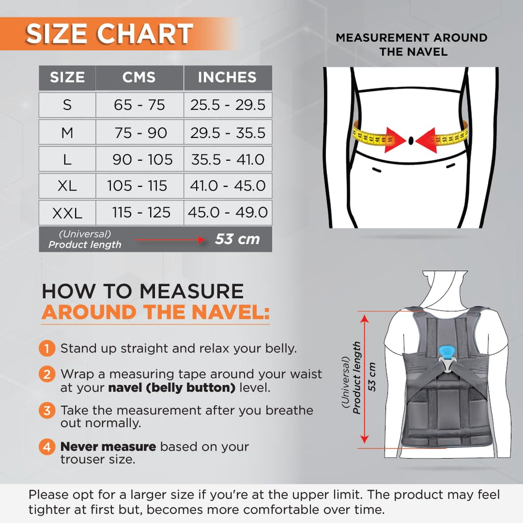VISSCO DORSO LUMBAR SPINAL BRACE (TAYLOR BRACE) (GREY)