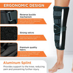 VISSCO KNEE STABLER - LONG (19" BRACE) | IDEAL FIRM KNEE SUPPORT THAT LIMITS KNEE MOTION- BLACK