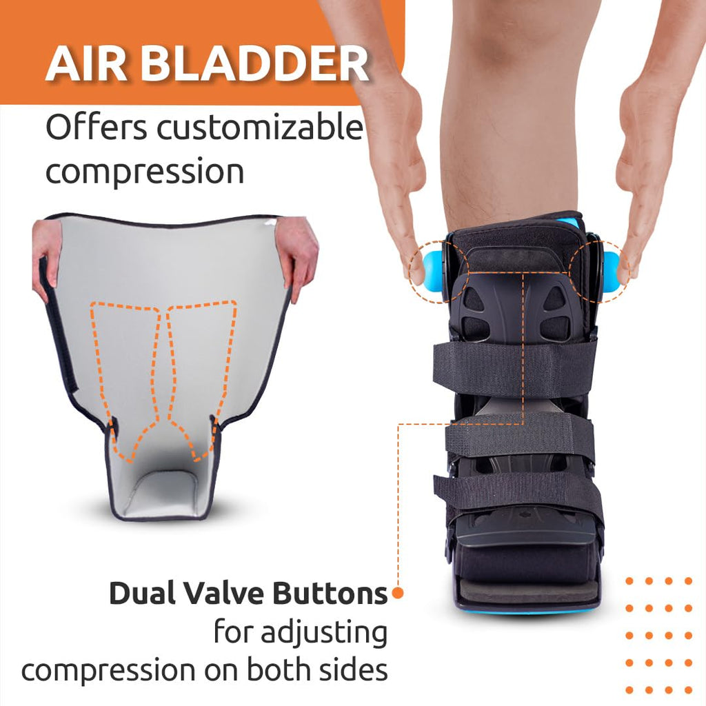 VISSCO PNEUMATIC WALKER BOOT (DOUBLE PUSH BUTTON - SHORT TYPE WITH 11")