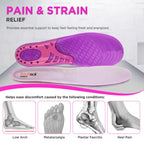 VISSCO FOOTSOL PREMIUM GEL INSOLES FOR ALL DAY COMFORT & PAIN RELIEF - FOR WOMEN ( SHOE SIZE 5-9)