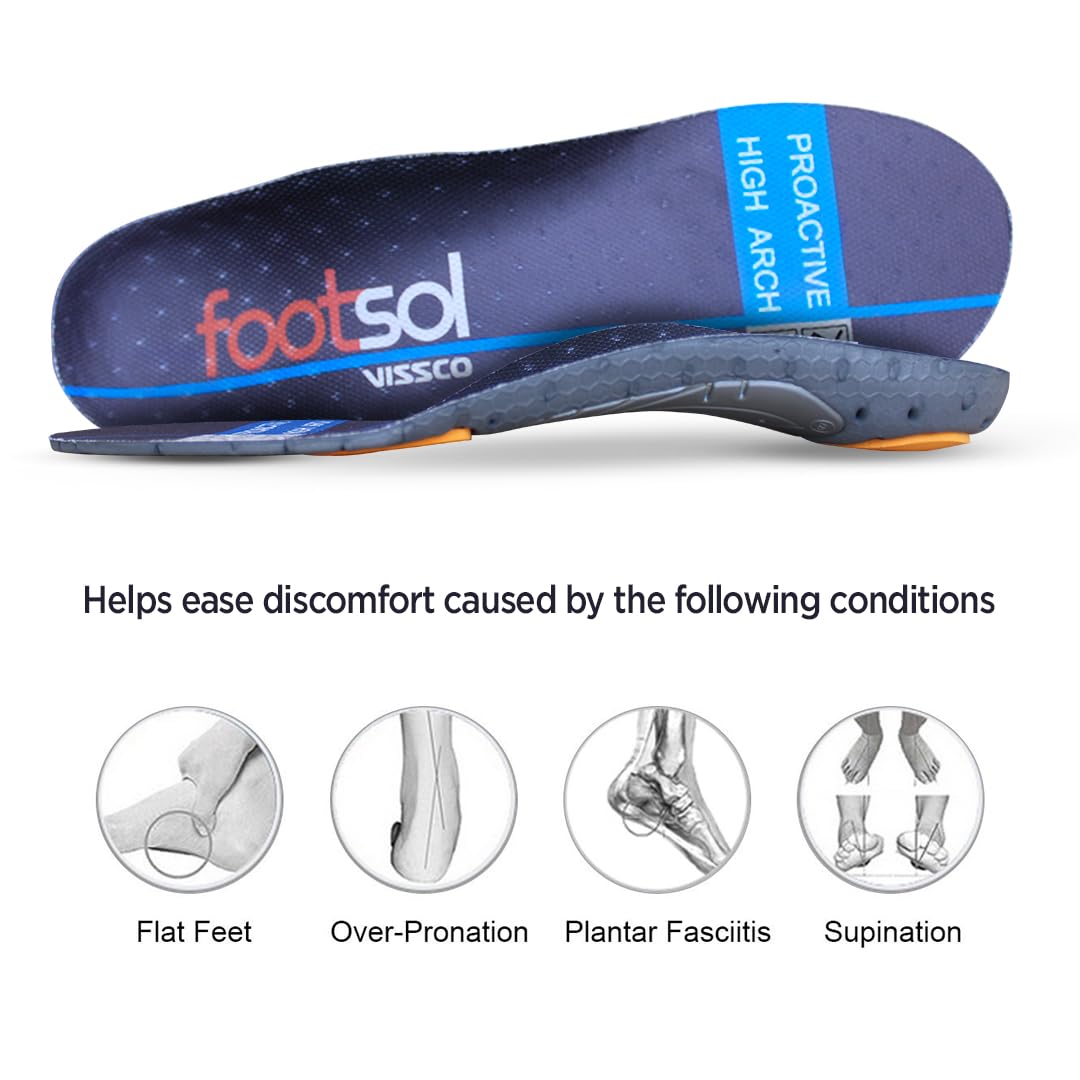 VISSCO FOOTSOL SHOE INSOLES FOR HIGH ARCH, INSOLES FOR METATARASALGIA