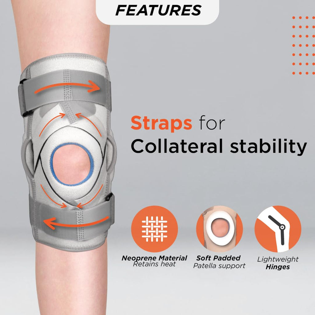 VISSCO NEOPRENE HINGED PATELLA KNEE BRACE - CLOSED TYPE (SINGLE PIECE)