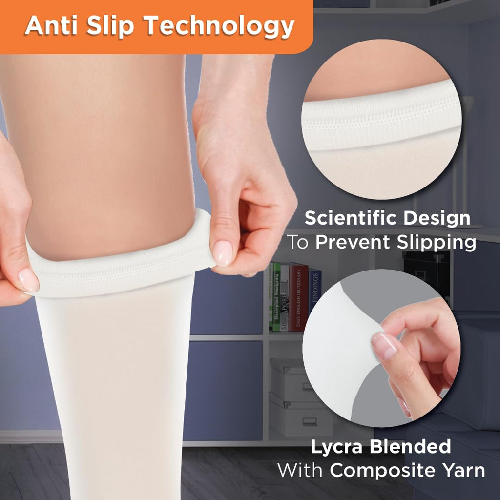 VISSCO ANTI-EMBOLISM - KNEE (LOWER INSPECTION HOLE) | MILD SUPPORT | IMPROVE BLOOD CIRCULATION