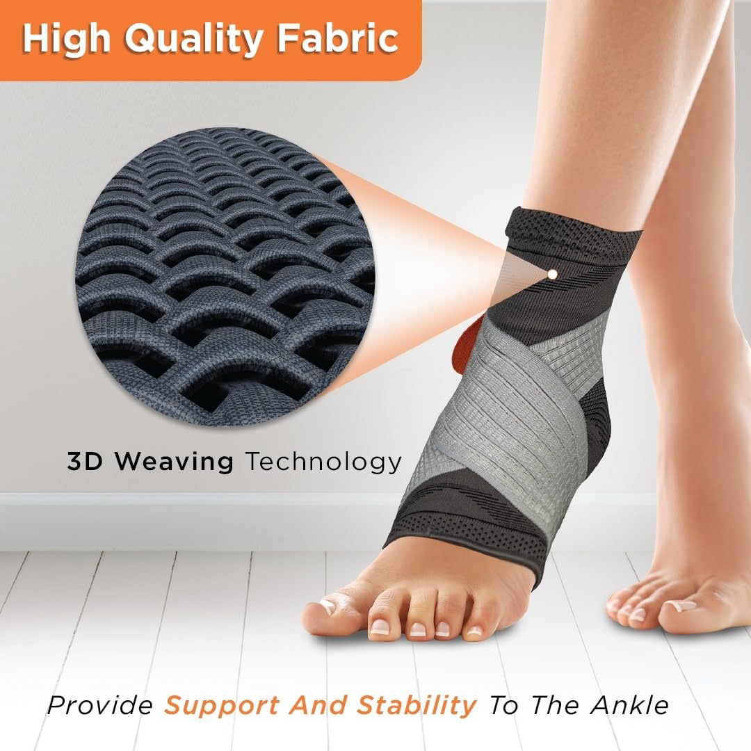 VISSCO ANKLER (MODERATE SUPPORT) 2 IN 1 ANKLET + BINDER (GREY)
