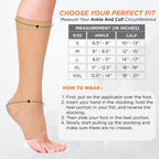 VISSCO MEDICAL COMPRESSION STOCKING- CLASS 2 KNEE LENGTH | MILD SUPPORT (BEIGE)