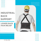 VISSCO INDUSTRIAL BACK SUPPORT (MODERATE SUPPORT) FOR LIFTING HEAVY MATERIAL/ GOODS- BLACK