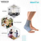 VISSCO ANKLE SUPPORT WITH SILICONE PRESSURE PAD (GREY)