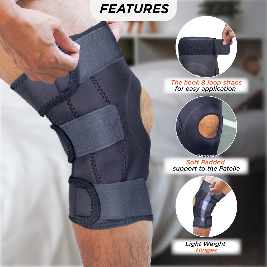 VISSCO FUNCTIONAL KNEE WRAP ( BLACK )