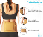 VISSCO MAGNETIC BACK SUPPORT FOR THE LUMBAR SPINE | BACK INJURY (BEIGE)