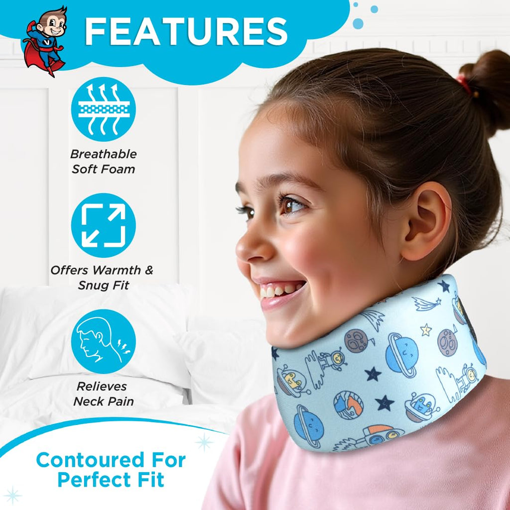 VISSCO CHAMP CERVICAL COLLAR FOR KIDS PROVIDES SUPPORT FROM NECK INJURIES