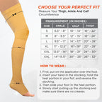 VISSCO MEDICAL COMPRESSION STOCKINGS (ABOVE KNEE) - BEIGE