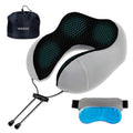 VISSCO TRA-WELL ERGONOMIC NECK PILLOW WITH SLEEPING GEL EYE MASK