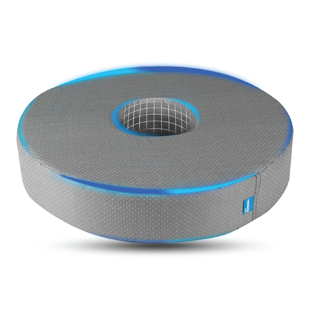 VISSCO ROUND RING CUSHION PILLOW | PROVIDES CUSHIONED SEATING TO REDUCE PAIN & DISCOMFORT