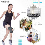 VISSCO KNEE CAP WITH OPEN PATELLA- GREY (SINGLE PEICE)
