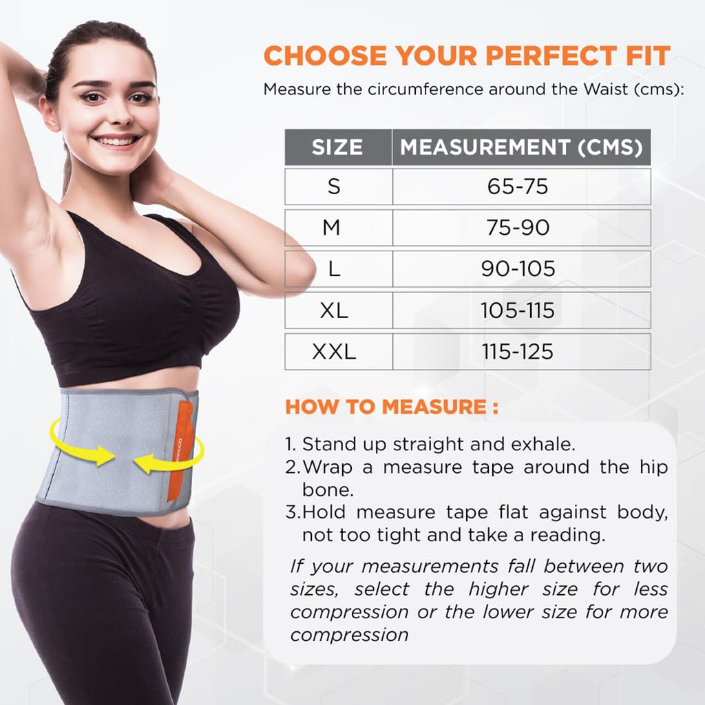 VISSCO NEOPRENE 8" ABDOMINAL BELT | GREY