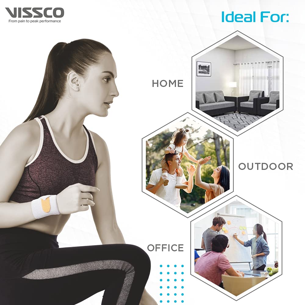 VISSCO WRIST BINDER WITH DOUBLE LOCK (MILD SUPPORT) - GREY