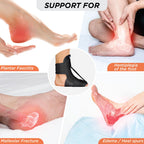 VISSCO FOOT RAISER WITH DETACHABLE SPLINTS, SUPPORT FOR PLANTAR FASCIITIS (BLACK)