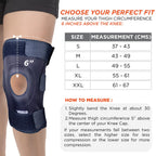 VISSCO FUNCTIONAL KNEE SUPPORT - BLACK (SINGLE PIECE)