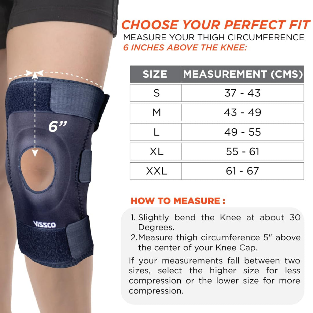 VISSCO FUNCTIONAL KNEE WRAP ( BLACK )