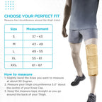 VISSCO KNEE BRACE - SHORT (14" BRACE) IDEAL FIRM KNEE SUPPORT THAT LIMITS KNEE MOTION - BEIGE