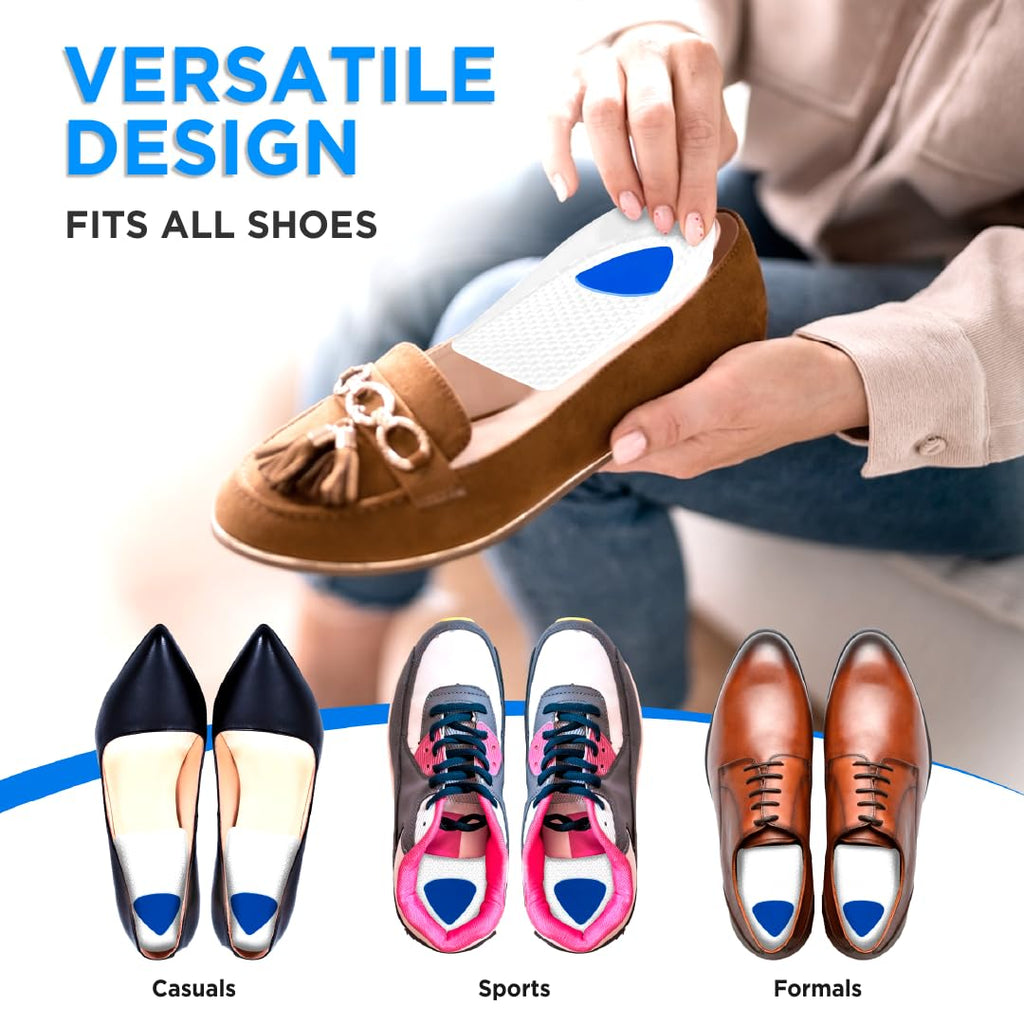 VISSCO FOOTSOL GEL HEEL CUPS | ALL DAY COMFORT HEEL CUSHION FOR PAIN RELIEF