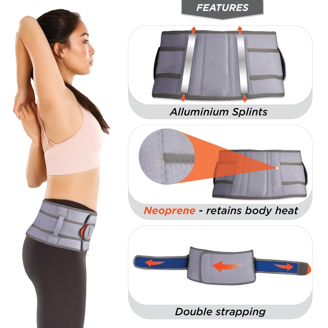 VISSCO NEOPRENE BACK SUPPORT BELT 6" SUPPORT THE LUMBAR SPINE
