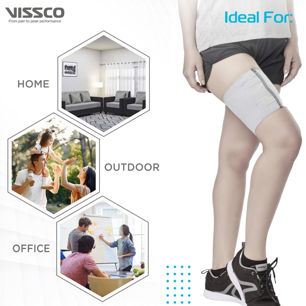 VISSCO LOOP ELASTIC SUPPORT (THIGH SUPPORT) - GREY