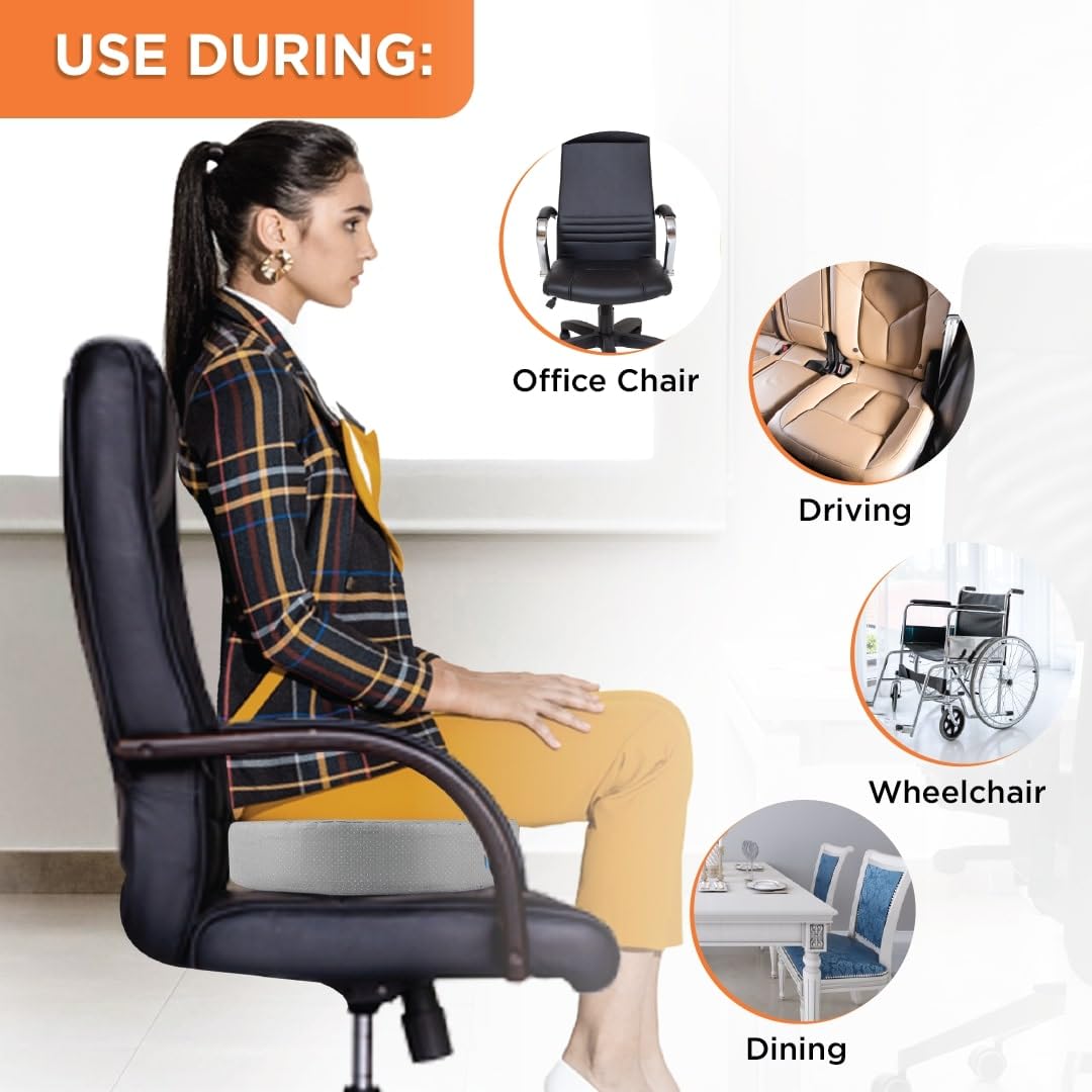 VISSCO ROUND RING CUSHION PILLOW | PROVIDES CUSHIONED SEATING TO REDUCE PAIN & DISCOMFORT