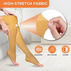 VISSCO MEDICAL COMPRESSION STOCKINGS (ABOVE KNEE) - BEIGE