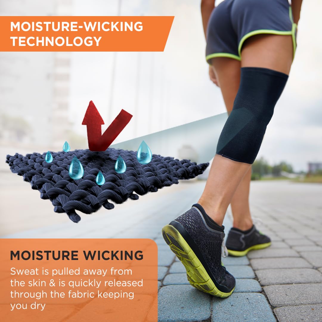 VISSCO SPRO KNEE CAP PLUS | IDEAL MILD SUPPORT FOR FREE KNEE MOVEMENT- BLACK (IN PAIR)