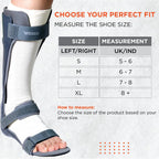 VISSCO FOOT DROP SUPPORT WITH PADDING, FOR PERONEAL NERVE PALSY, FREE STOCKINETTE, LIGHTWEIGHT (GREY)
