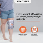 VISSCO NEOPRENE HINGED KNEE STABILIZER - GREY ( SINGLE PIECE)