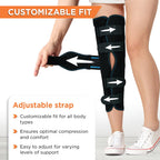VISSCO KNEE STABLER - LONG (19" BRACE) | IDEAL FIRM KNEE SUPPORT THAT LIMITS KNEE MOTION- BLACK
